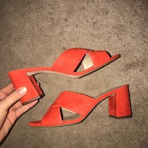 Ann Taylor Suede Heeled Sandals